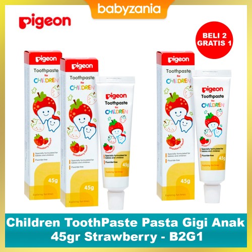 Pigeon Children Tooth Paste Pasta Gigi Anak 45 gr Strawberry - B1G1